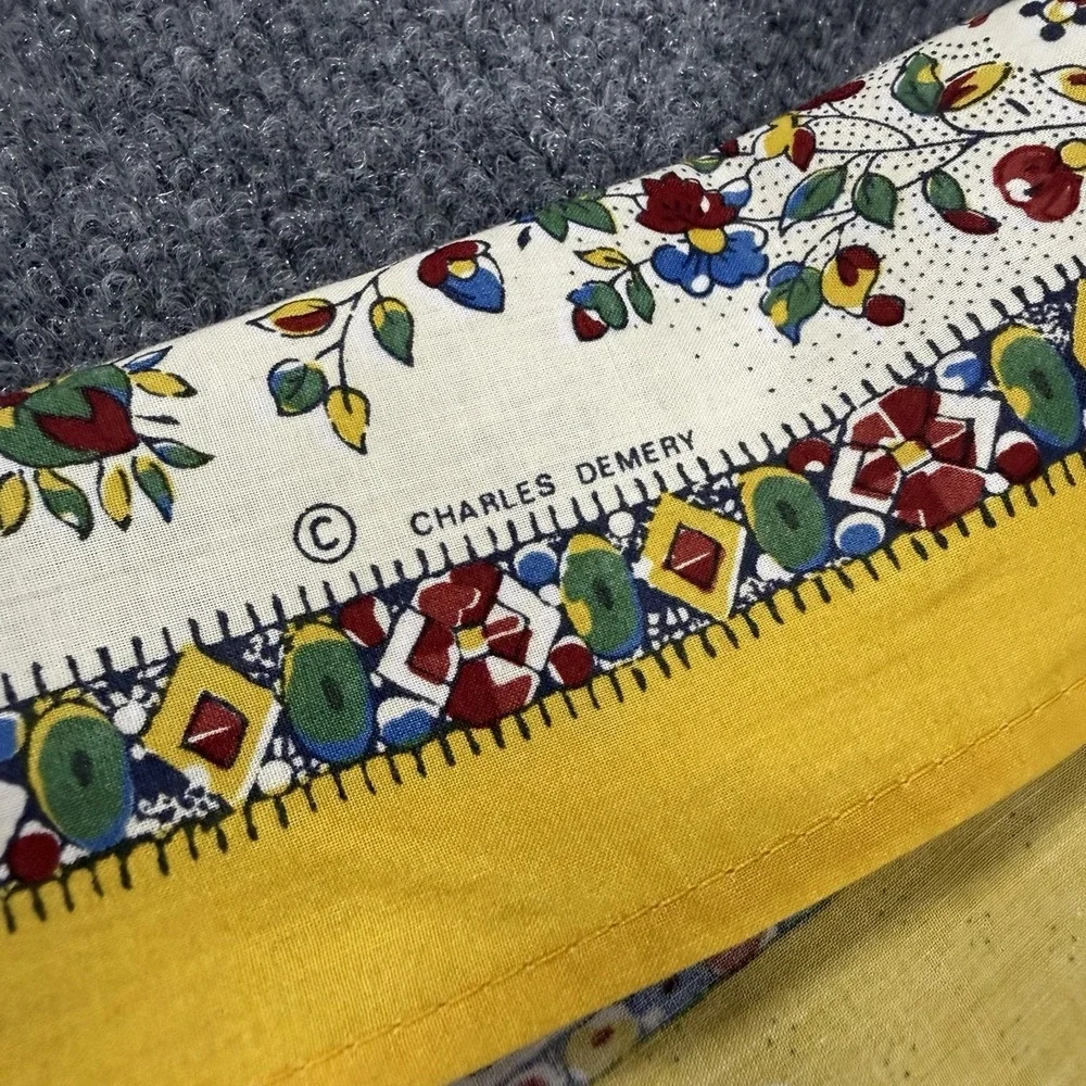 Soleiado Square Scarf Charles Demery France Provence Floral Luxury Cotton 30